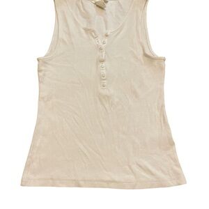 H&M Off-White Ribbed Top